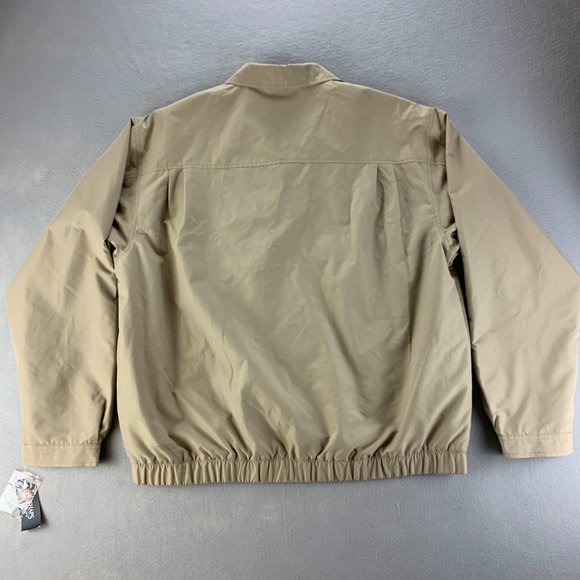 **SOLD**Chaps Jacket Mens XL Extra Large Tan Full Zip Casual Classic Fit - Picture 4 of 12